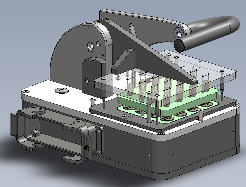 Contacting on both sides and temperature measurement