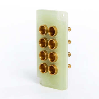 Interface block I-008 open brass I 8-pin pneumatic block