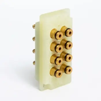 Interfaceblock R-008 offen Messing I 8-pol Pneumatikblock